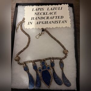 Handcrafted Lapis lazuli necklace